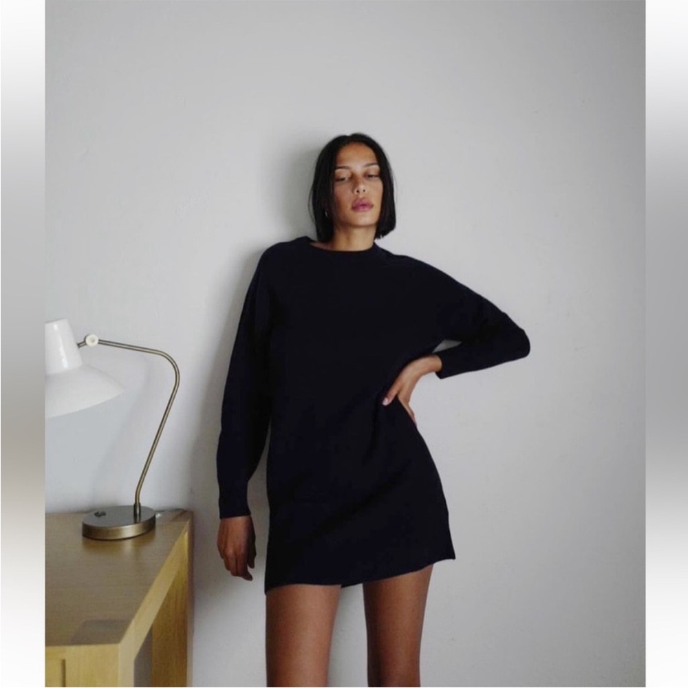 THAKOON Wool Sweater Dress Size XS, Midnight Navy